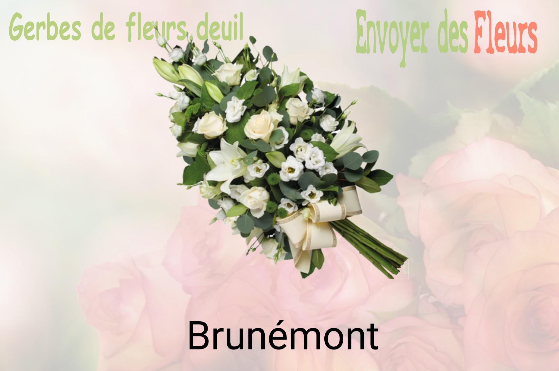 Gerbe de fleurs de deuil livrée à Brunémont
